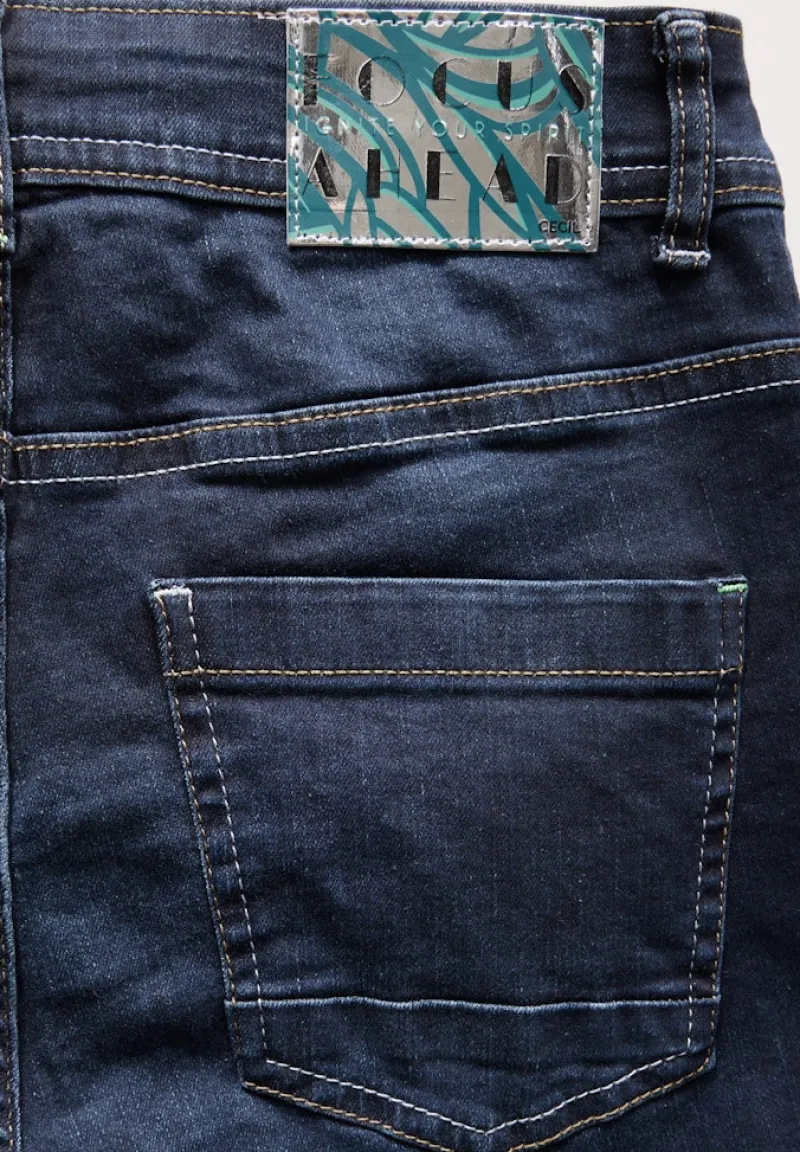Cecil Jeans*Jeans im Slim Fit mid blue used wash