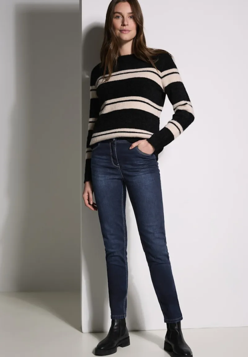 Cecil Jeans*Jeans im Slim Fit mid blue used wash