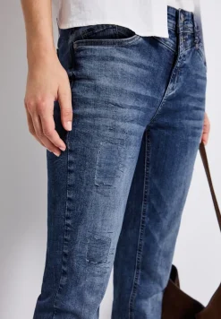 Street One Jeans*Jeans mit Destroyed Details mid blue random washed