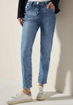 Cecil Jeans*Jeans mit Turn-Up Detail mid blue wash
