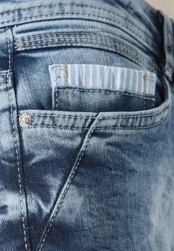 Cecil Jeans*Jeans mit Turn-Up Detail mid blue wash