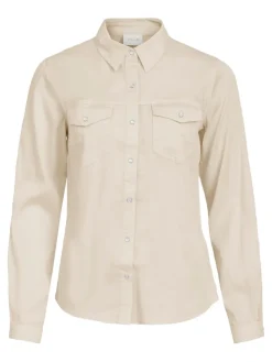 Vila Blusen*Jeansbluse birch
