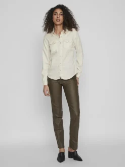 Vila Blusen*Jeansbluse birch