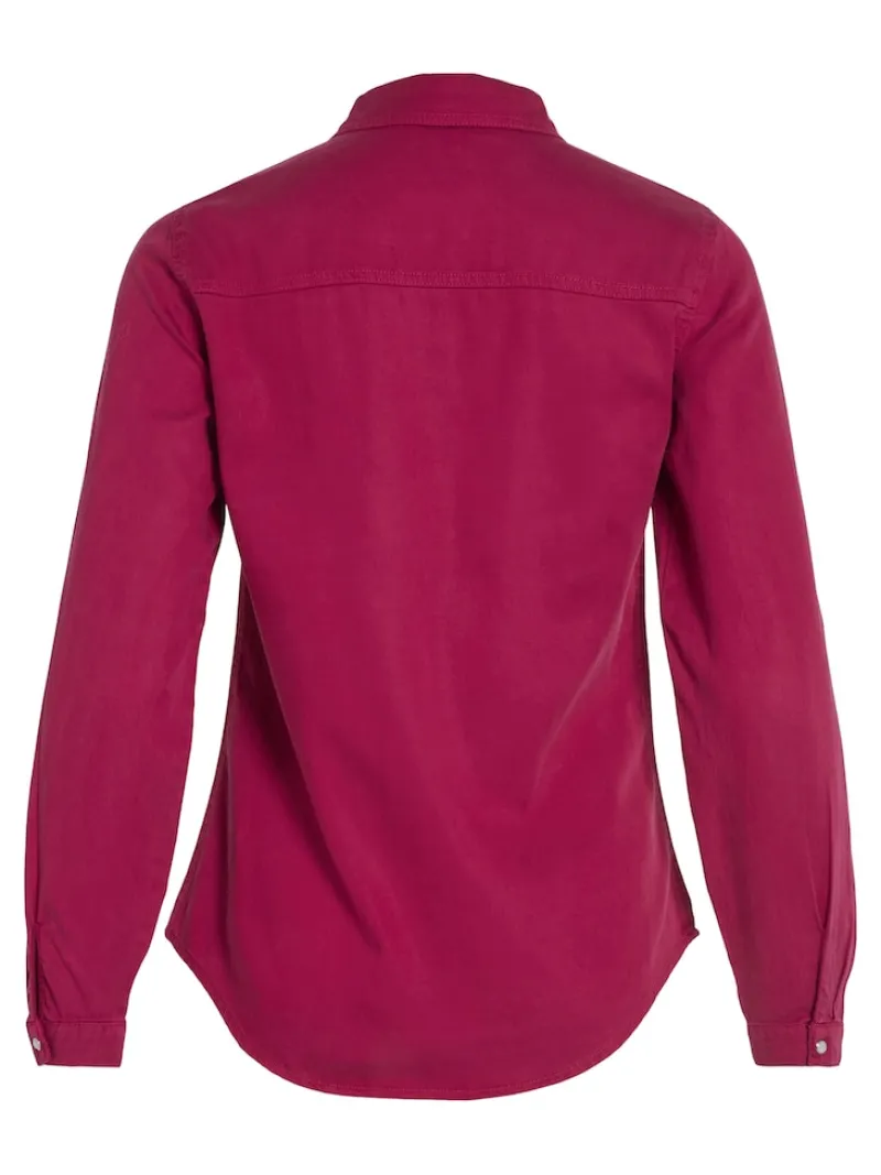 Vila Blusen*Jeansbluse cerise