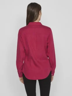 Vila Blusen*Jeansbluse cerise