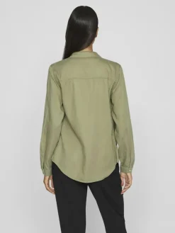 Vila Blusen*Jeansbluse dunkelgrün2