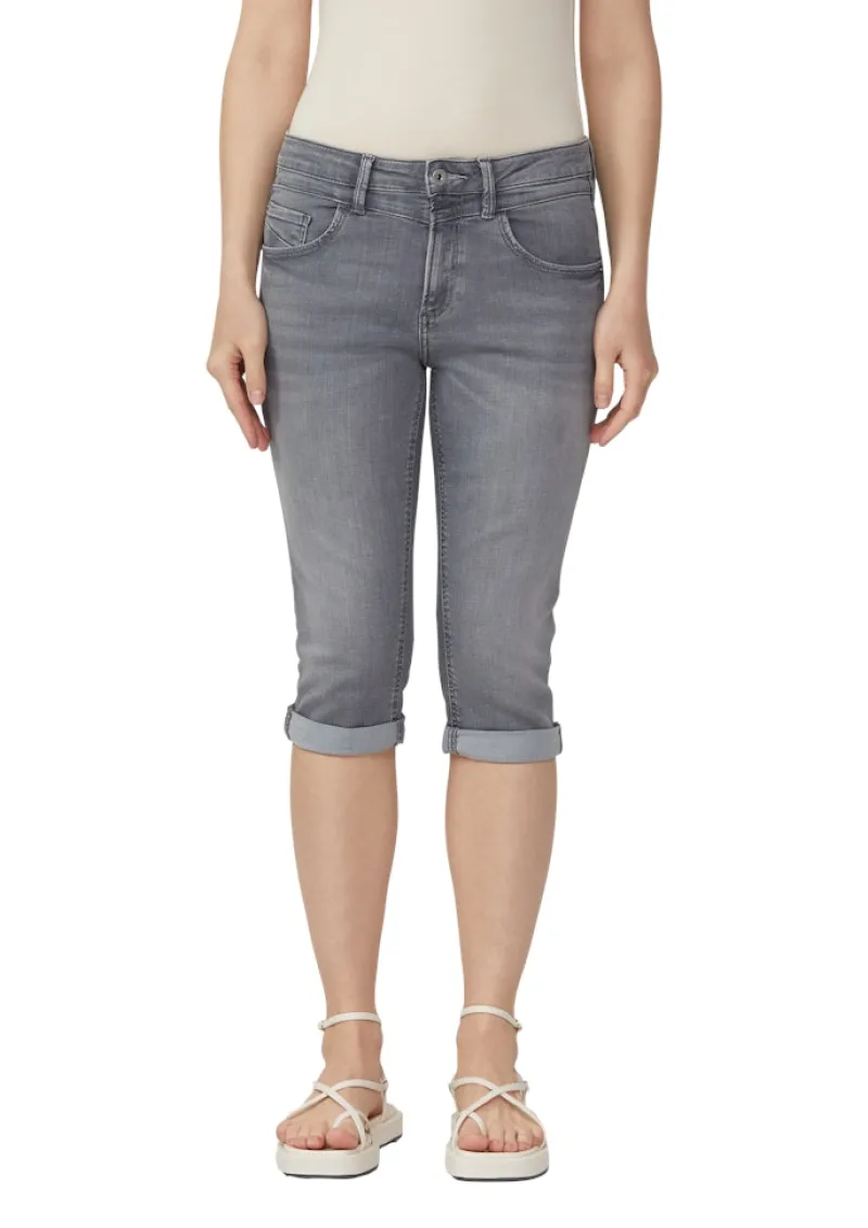 QS Shorts*Jeans-Hose Grau