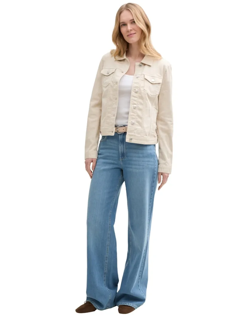 Tom Tailor Jacken*Jeansjacke mit Eingriffstaschen sand stone beige