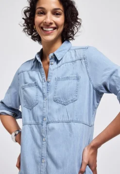 Street One Kleider*Jeanskleid mit Knopfleiste light blue washed