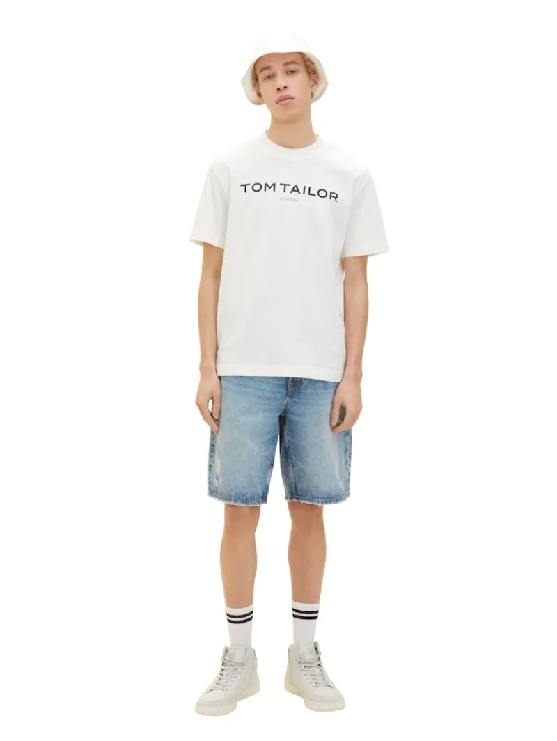 Tom Tailor Denim Shorts*Jeansshorts destroyed light stone blue den