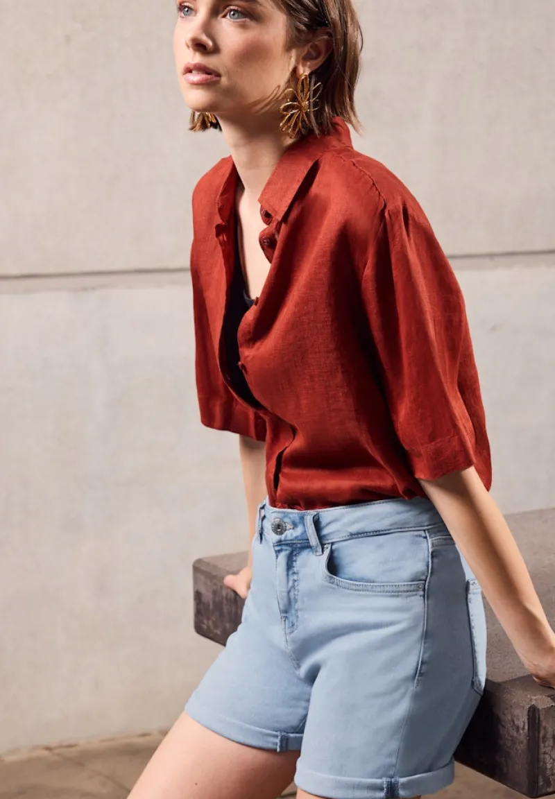 STREET ONE STUDIO Shorts*Jeansshorts im Casual Fit ultra bleach random