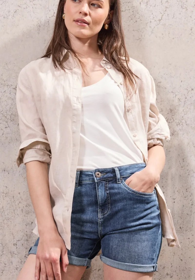 STREET ONE STUDIO Shorts*Jeansshorts im Casual Fit dark blue wash