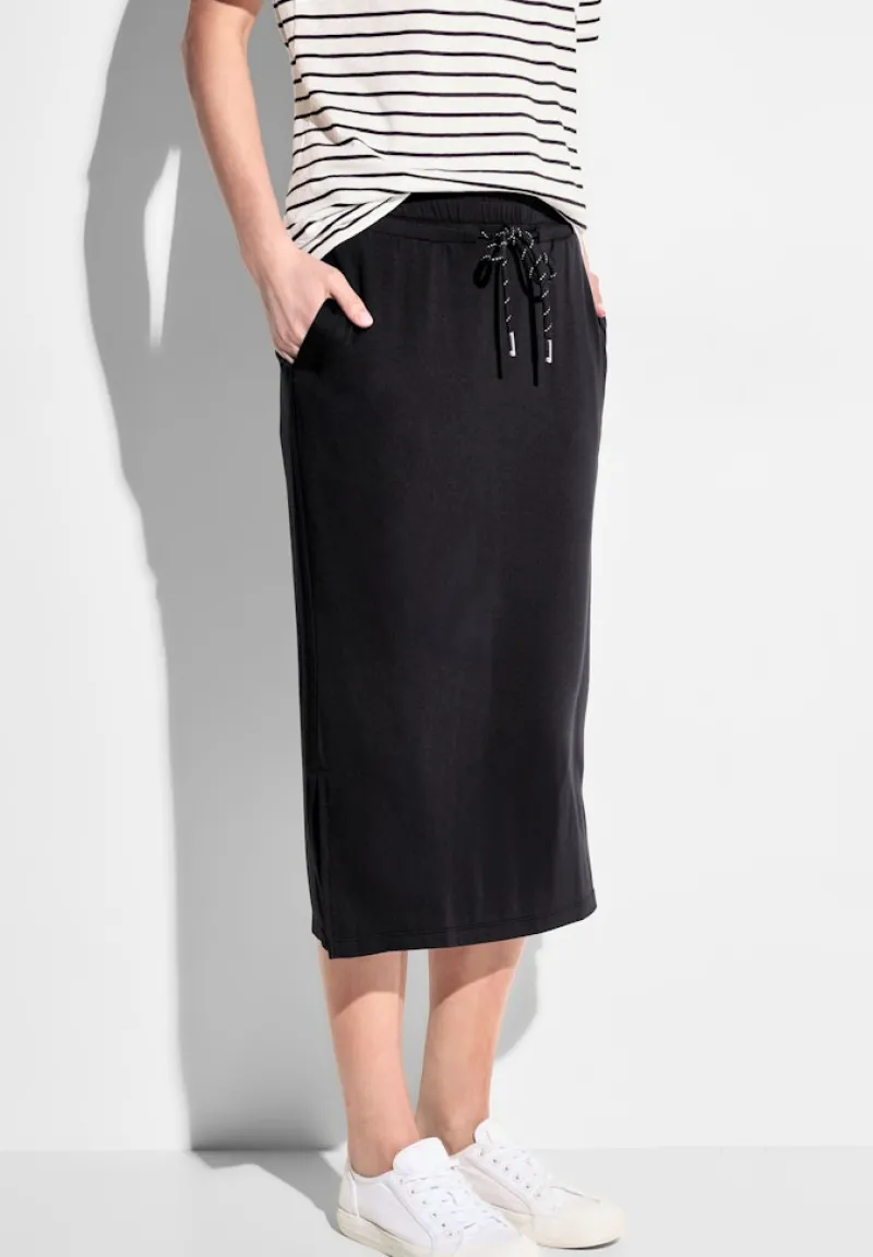 Cecil Röcke*Jersey Midirock Black