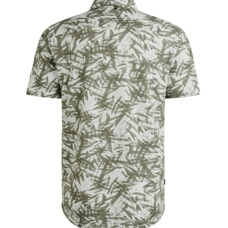 PME Legend Hemden|Big Boys*Jersey Pique Print Leaf Bright White