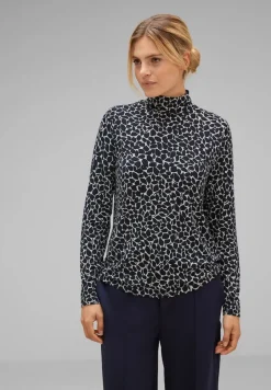 Street One Shirts*Jersey Printshirt deep blue