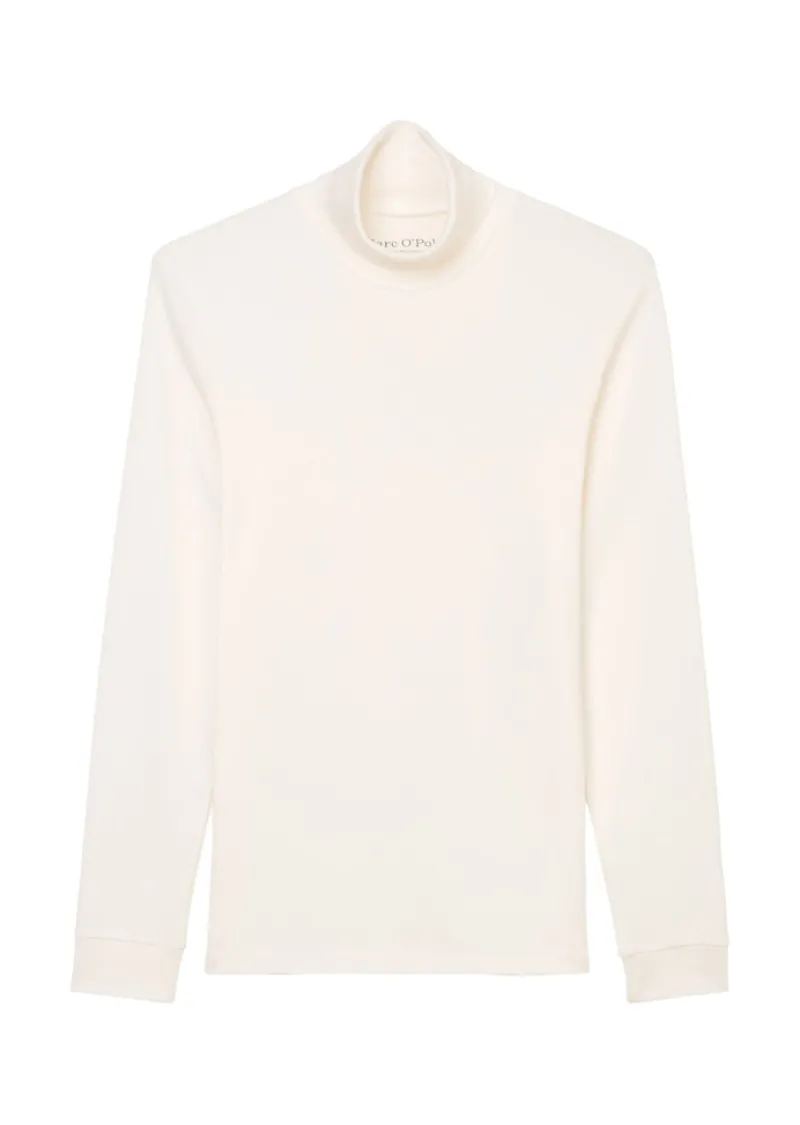 Marc O'Polo Shirts|Big Boys*Jersey T-shirt, long sleeve, turtle neck, ribbed cuffs, DfC white cotton