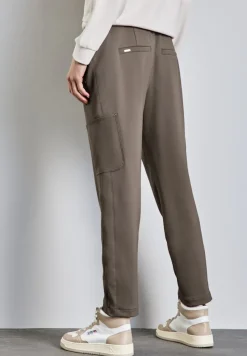 Street One Hosen*Jersey Twill Cargo-Hose muddy brown