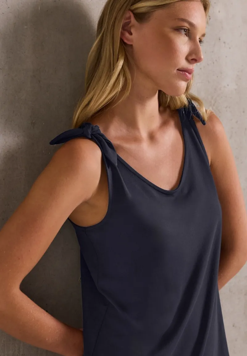 STREET ONE STUDIO Kleider*Jersey-Kleid mit Knoten dark void blue