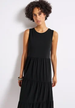 Street One Kleider*Jersey-Kleid mit Volants Black