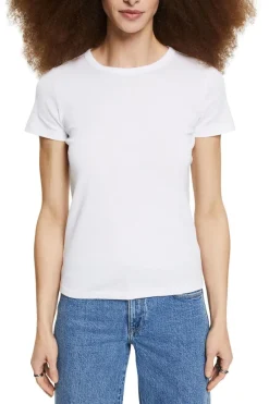 Esprit Shirts*Jersey-Shirt aus 100% Organic Cotton white