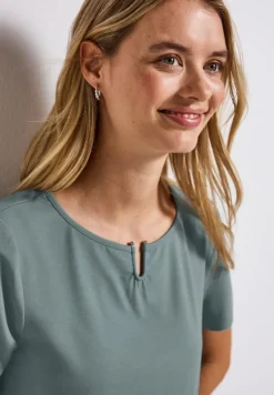 Street One Shirts*Jersey-Shirt mit Cut-Out arona blue