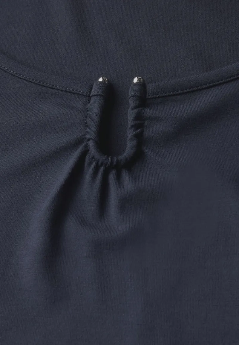 Street One Shirts*Jersey-Shirt mit Cut-Out deepwater blue