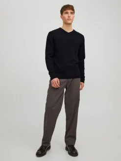 Jack & Jones Pullover & Sweatshirts*JJEBASIC KNIT V-NECK NOOS Black