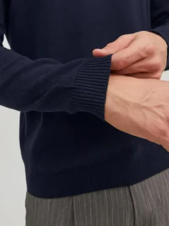 Jack & Jones Pullover & Sweatshirts*JJEBASIC KNIT V-NECK NOOS navy blazer1