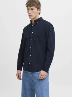 Jack & Jones Hemden*JJECLASSIC CORD SHIRT L/S SN Sky Captain