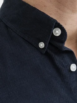 Jack & Jones Hemden*JJECLASSIC CORD SHIRT L/S SN Sky Captain