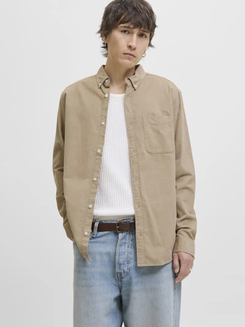 Jack & Jones Hemden*JJECLASSIC CORD SHIRT L/S SN Crockery