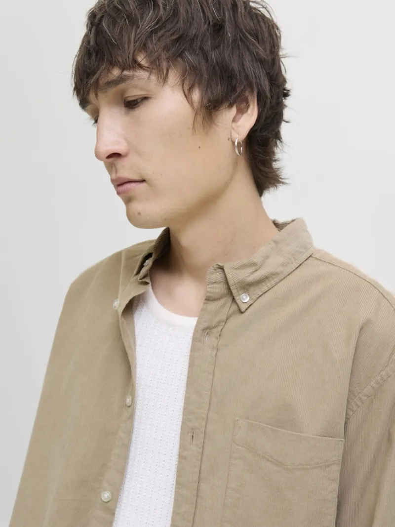 Jack & Jones Hemden*JJECLASSIC CORD SHIRT L/S SN Crockery