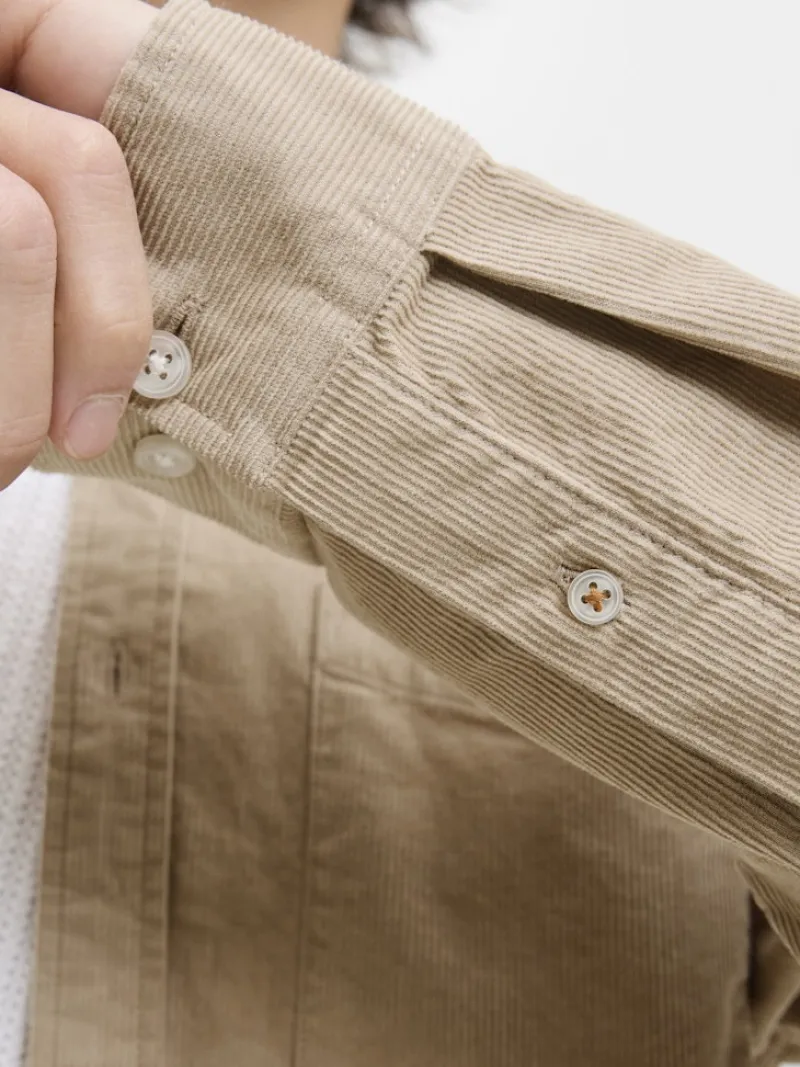 Jack & Jones Hemden*JJECLASSIC CORD SHIRT L/S SN Crockery