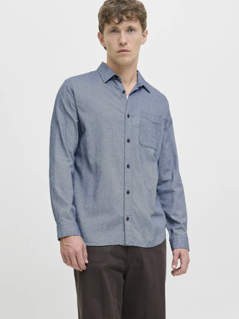 Jack & Jones Hemden*JJECLASSIC MELANGE SHIRT L/S NOOS faded denim