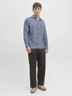 Jack & Jones Hemden*JJECLASSIC MELANGE SHIRT L/S NOOS faded denim