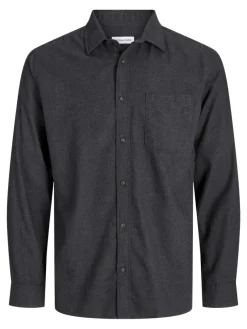 Jack & Jones Hemden*JJECLASSIC MELANGE SHIRT L/S NOOS Dark Grey Melange