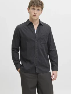 Jack & Jones Hemden*JJECLASSIC MELANGE SHIRT L/S NOOS Dark Grey Melange