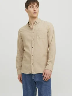 Jack & Jones Hemden|Big Boys*JJECLASSIC MELANGE SHIRT LS NOOS oatmeal