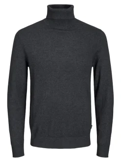 Jack & Jones Pullover & Sweatshirts*JJEEMIL KNIT ROLL NECK NOOS Dark Grey Melange