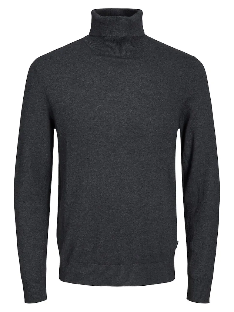 Jack & Jones Pullover & Sweatshirts*JJEEMIL KNIT ROLL NECK NOOS Dark Grey Melange