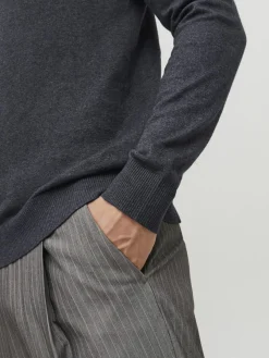 Jack & Jones Pullover & Sweatshirts*JJEEMIL KNIT ROLL NECK NOOS Dark Grey Melange