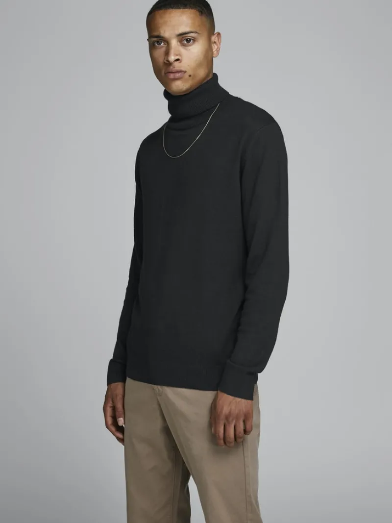 Jack & Jones Pullover & Sweatshirts*JJEEMIL KNIT ROLL NECK NOOS Black