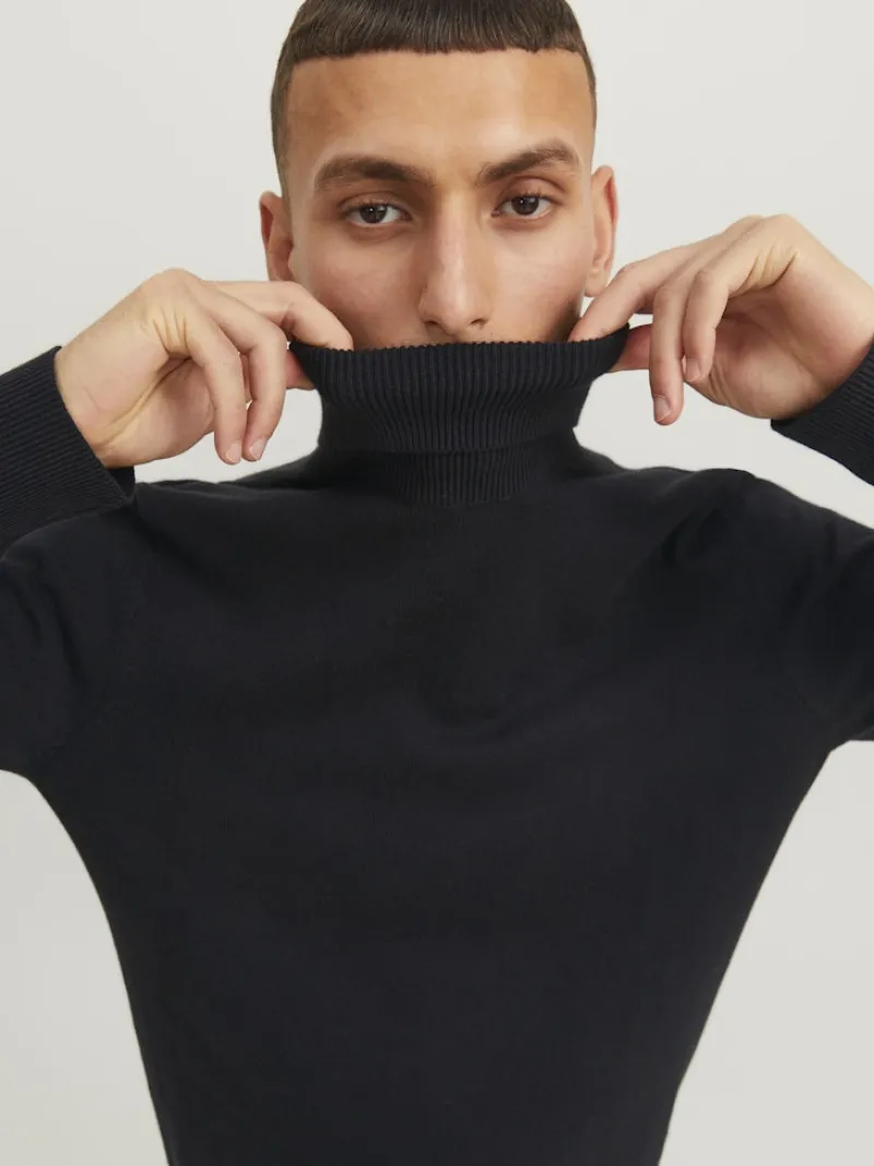 Jack & Jones Pullover & Sweatshirts*JJEEMIL KNIT ROLL NECK NOOS Black
