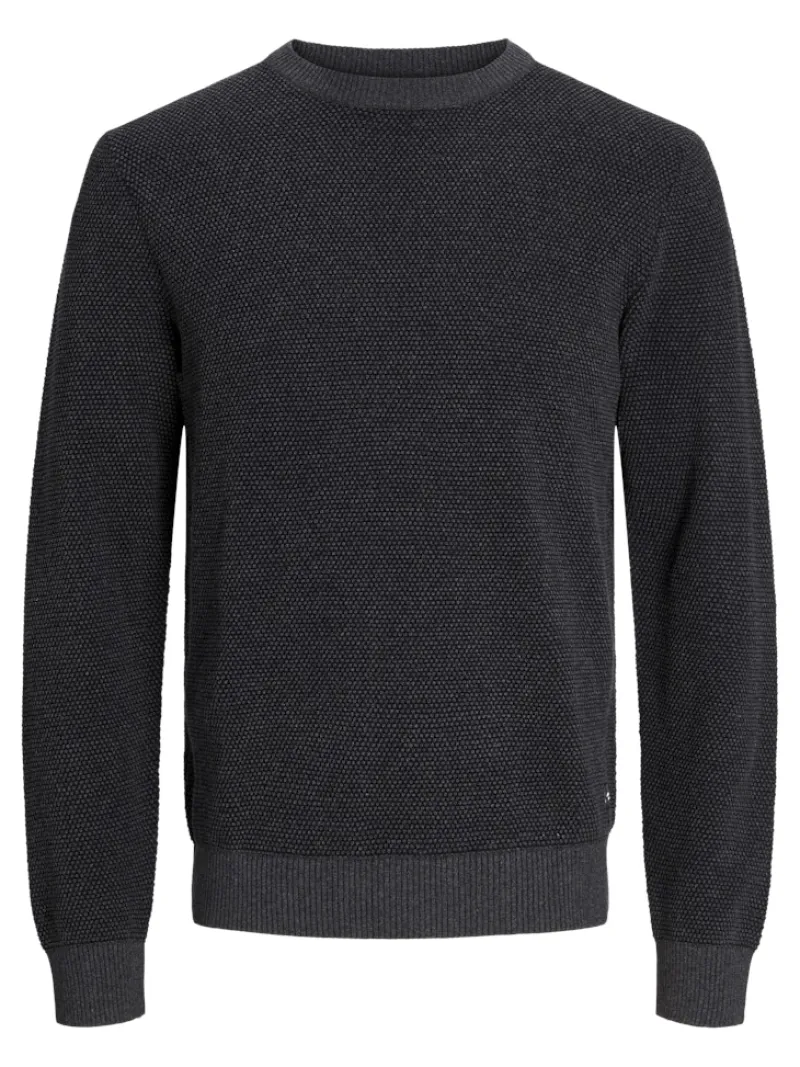 Jack & Jones Pullover & Sweatshirts*JJEGLOBE KNIT CREW NECK NOOS Dark Grey Melange