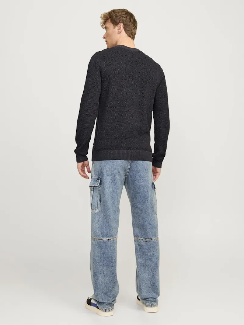 Jack & Jones Pullover & Sweatshirts*JJEGLOBE KNIT CREW NECK NOOS Dark Grey Melange