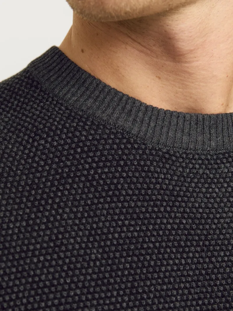 Jack & Jones Pullover & Sweatshirts*JJEGLOBE KNIT CREW NECK NOOS Dark Grey Melange
