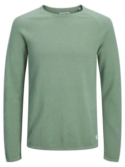 Jack & Jones Pullover & Sweatshirts|Big Boys*JJEHILL KNIT CREW NECK NOOS Granite Green