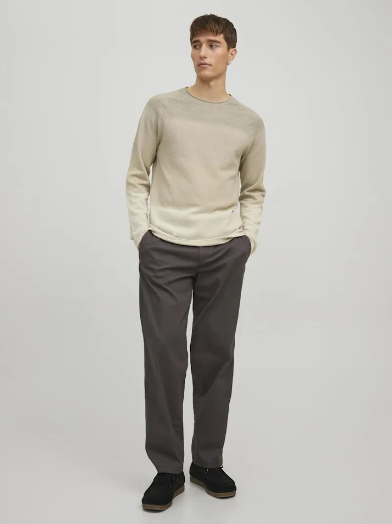 Jack & Jones Pullover & Sweatshirts|Big Boys*JJEHILL KNIT CREW NECK NOOS oatmeal