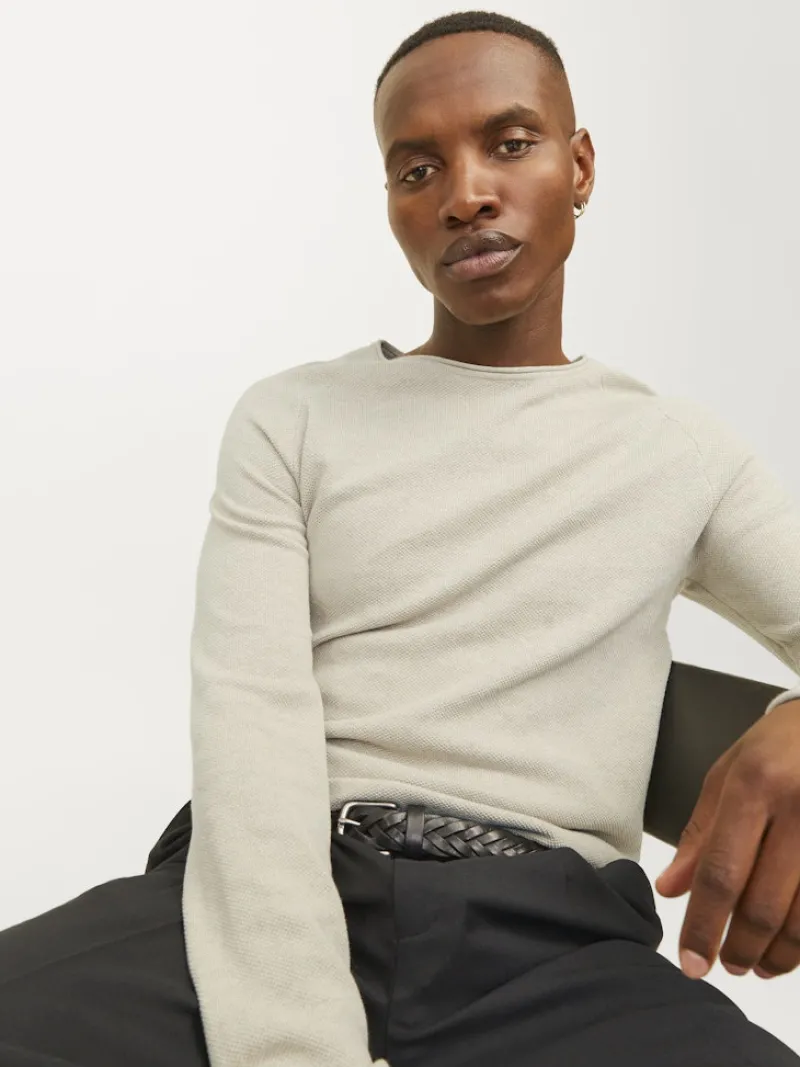 Jack & Jones Pullover & Sweatshirts|Big Boys*JJEHILL KNIT CREW NECK NOOS hellgrau2