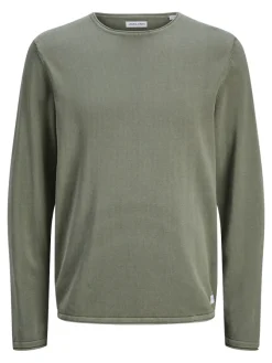Jack & Jones Pullover & Sweatshirts*JJELEO KNIT CREW NECK NOOS agave green